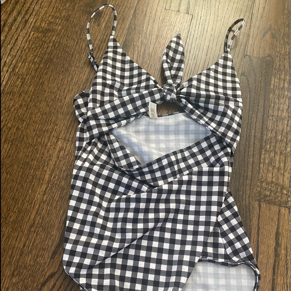 Aritzia Gingham Bodysuit Size M